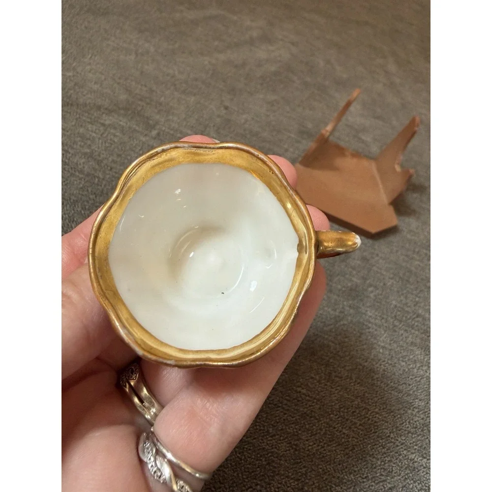 Antique Royal Vienna Porcelain Demitasse Cup Saucer Hand Painted Bindenschild